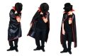 ZESTAW DRACULA CZARNY PELERYNA 120cm 3el