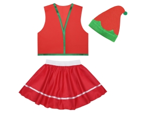 ZESTAW ELF CZERWONY 116-140 3el