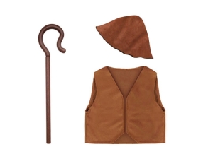 ZESTAW PASTUSZEK BRĄZOWY 134-140 3el