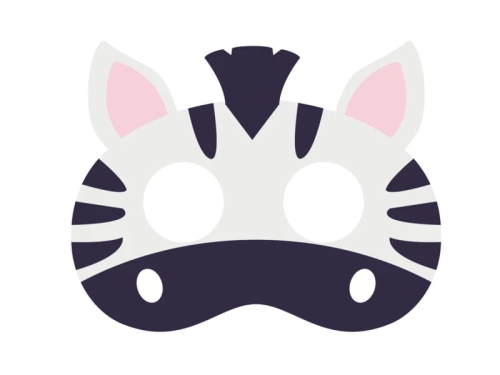 MASKA ZEBRA FILCOWA BIAŁO-CZARNA