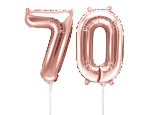 BALONY 70 RÓŻOWE ZŁOTO 14'' 35cm 2szt