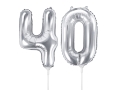 BALONY 40 SREBRNE 14'' 35cm 2szt