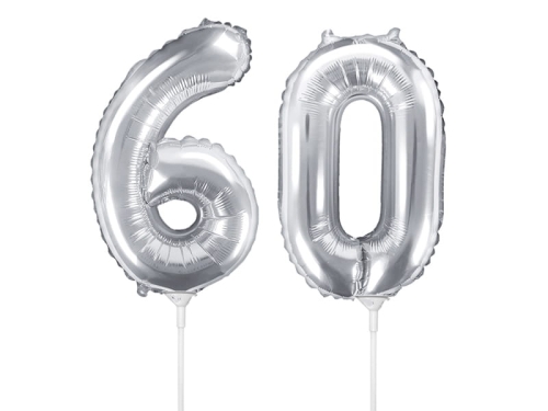 BALONY 60 SREBRNE 14'' 35cm 2szt
