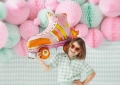BALON ROLKA RÓŻOWY 29'' 74cm