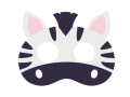ZESTAW ZEBRA BIAŁO-CZARNY 116-128 3el