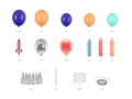GIRLANDA BALONOWA RAKIETA 1,5m