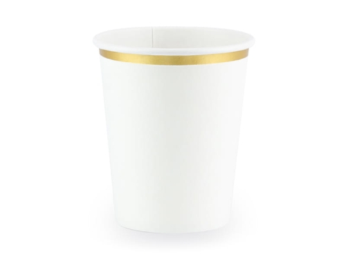KUBECZKI PAPIEROWE BIAŁE 260ml 6szt