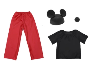 ZESTAW MYSZKA MICKEY CZARNO-CZERWONY 134-140 4el