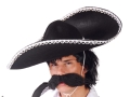 SOMBRERO CZARNO-BIAŁE