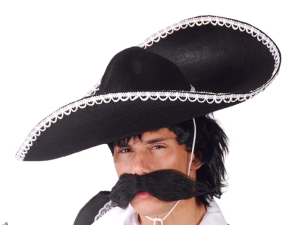 SOMBRERO CZARNO-BIAŁE