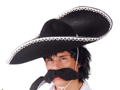 SOMBRERO CZARNO-BIAŁE