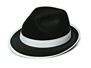 KAPELUSZ GANGSTER FILCOWY CZARNY