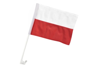 FLAGA POLSKA SAMOCHODOWA BIAŁO-CZERWONA 30x45cm