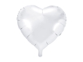 BALON SERCE BIAŁY 18'' 45cm