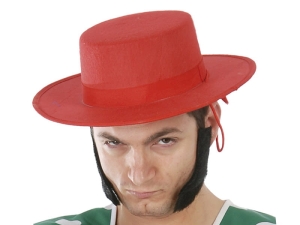 KAPELUSZ FLAMENCO FILCOWY CZERWONY