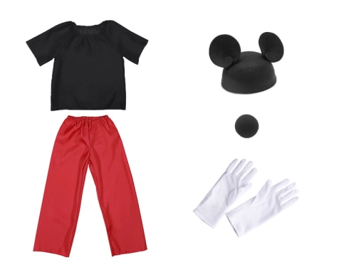 ZESTAW MYSZKA MICKEY CZARNO-CZERWONY 134-140 5el