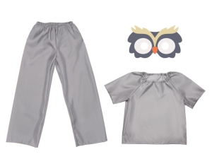 ZESTAW SOWA SZARY 116-128 3el