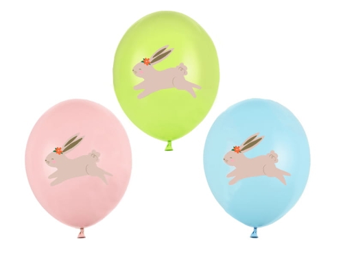 BALON ZAJĄCZEK DUŻY MIX 30cm 1szt
