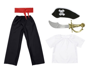 ZESTAW PIRAT BIAŁO-CZARNY 98-110 5el