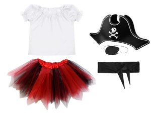 ZESTAW PIRATKA BIAŁO-CZERWONY 98-110 5el