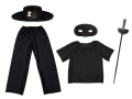 ZESTAW ZORRO CZARNY 116-128 5el
