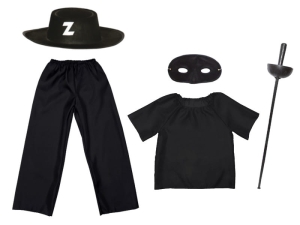 ZESTAW ZORRO CZARNY 98-110 5el