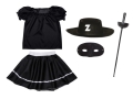 ZESTAW ZORRO CZARNY 116-128 5el