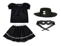 ZESTAW ZORRO CZARNY 116-128 4el