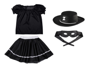 ZESTAW ZORRO CZARNY 98-110 4el