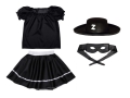 ZESTAW ZORRO CZARNY 116-128 4el