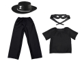 ZESTAW ZORRO CZARNY 134-140 4el