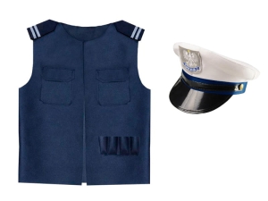 ZESTAW POLICJANT GRANATOWY 146-158 2el