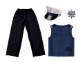 ZESTAW POLICJANT CZARNO-GRANATOWY 116-128 4el