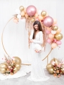 BALON RÓŻOWE ZŁOTO GLOSSY GIGANT 60cm 1szt