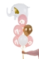 BALON RÓŻOWY SŁONIK BIAŁY 30cm 1szt