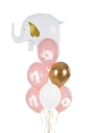 BALON RÓŻOWY SŁONIK BIAŁY 30cm 1szt