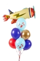 BALON BŁĘKITNY SAMOLOT 30cm 1szt