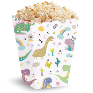 PUDEŁKA NA POPCORN DINOZAURY 5szt