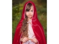 PELERYNA KORONKA SATYNA CZERWONA 70cm