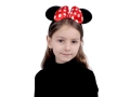 OPASKA MYSZKA MINNIE KOKARDA DUŻE GROSZKI CZERWONA