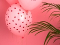 BALON RÓŻOWY SERCA CZERWONE 30cm 1szt