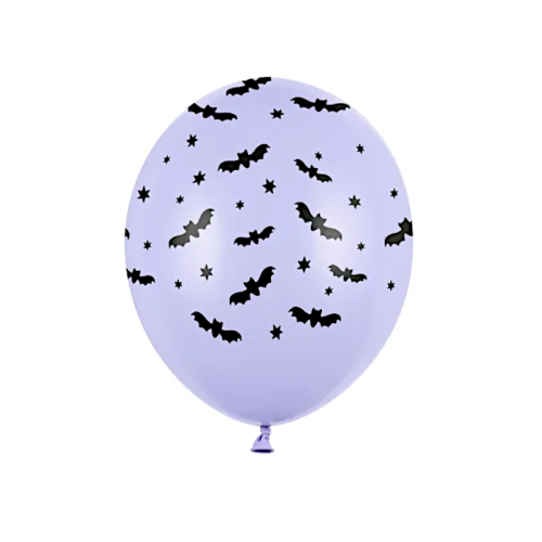 BALON NIEBIESKI NIETOPERZE CZARNE 30cm 1szt