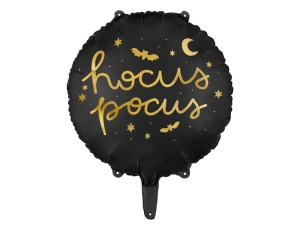 BALON PARTY DECO HOCUS POCUS OKRĄGŁY CZARNY 18'' 45cm