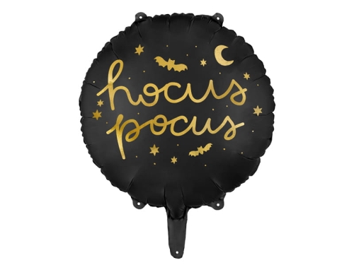 BALON OKRĄGŁY HOCUS POCUS CZARNY 18'' 45cm