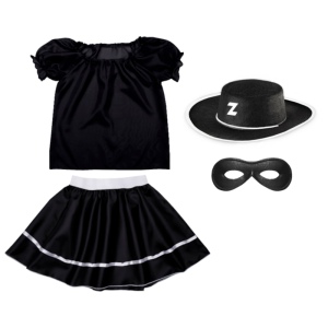 ZESTAW ZORRO CZARNY 134-140 4el