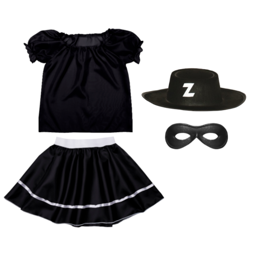 ZESTAW ZORRO CZARNY 98-110 4el