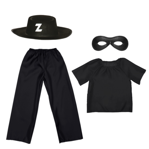 ZESTAW ZORRO CZARNY 98-110 4el
