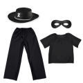 ZESTAW ZORRO CZARNY 116-128 4el