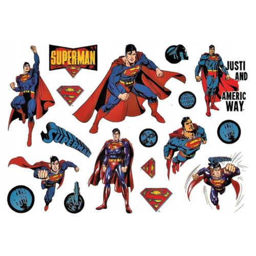 TATUAŻE ZMYWALNE SUPERMAN MIX 16x11cm