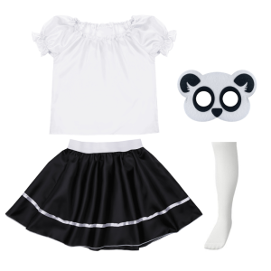 ZESTAW PANDA BIAŁO-CZARNY 98-110 4el